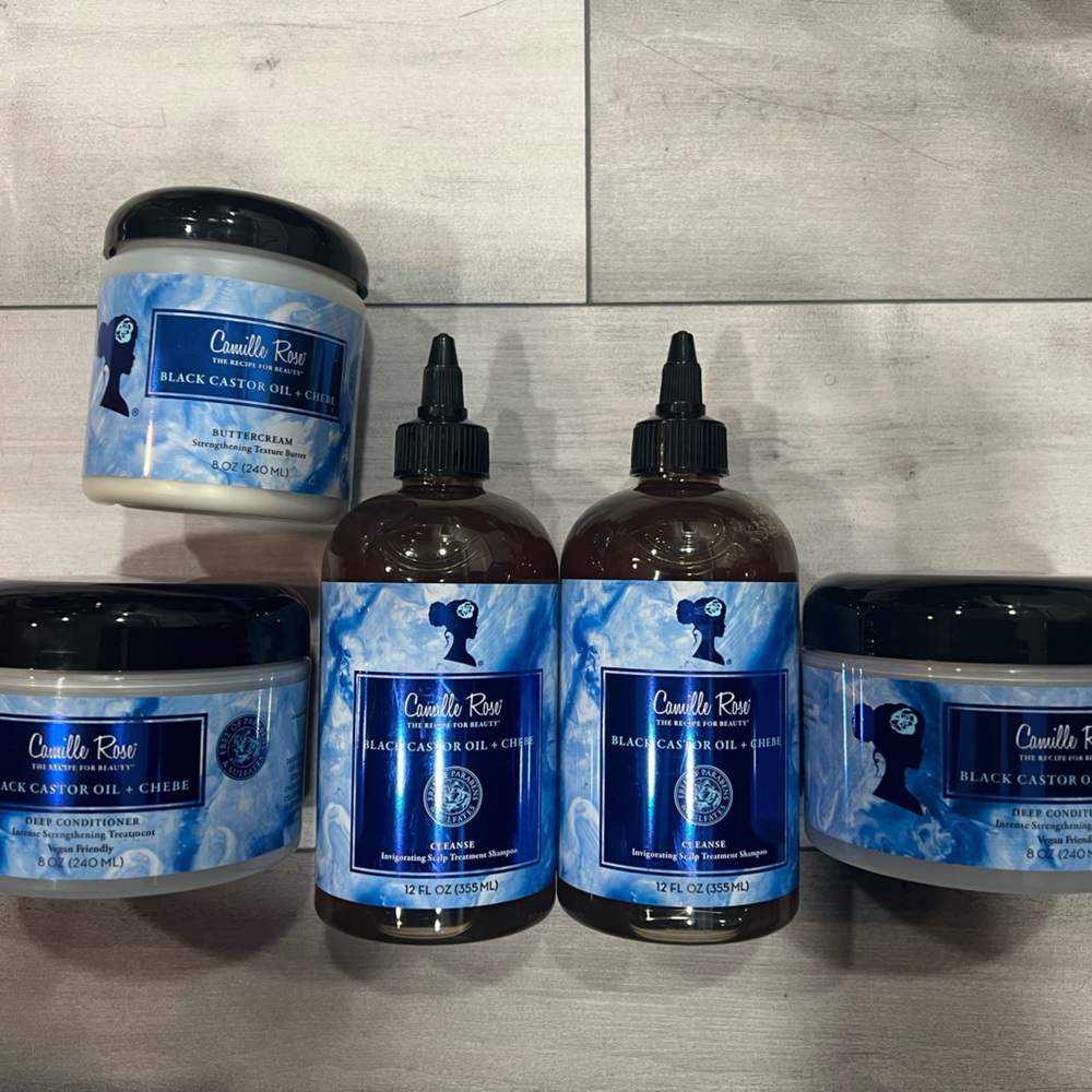 Camille Rose Black Castor Oil & Chebe Hair Care Bundle